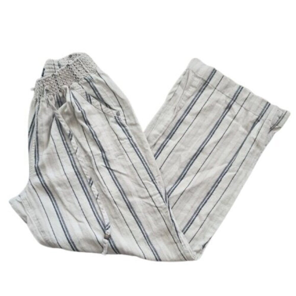 [Beau Dawson] Drawstring Striped Straight Leg Pants - Size L